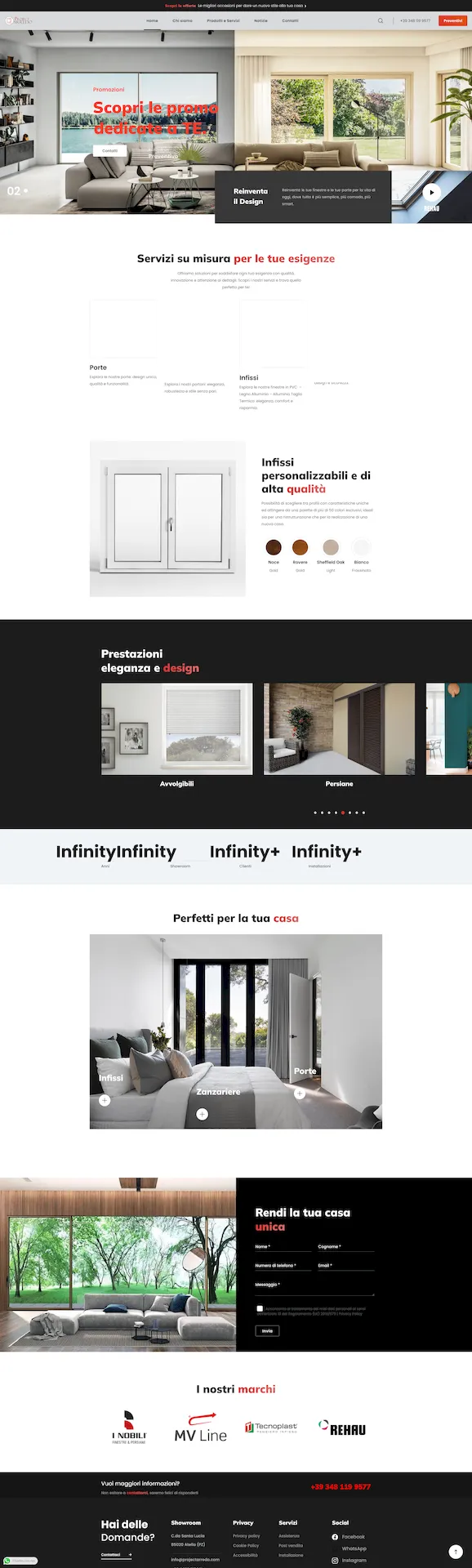 Screen shot sito Project Arredo