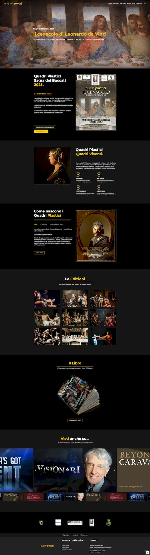 Screen Shot del sito Quadri Plastici di Avigliano